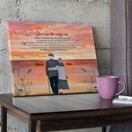 Personalized You are the Only One Old Couple Back Beach Sunset View Poster Frameless Painting Valentine's Day Gift Home Decoration