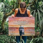 Personalized You are the Only One Old Couple Back Beach Sunset View Poster Frameless Painting Valentine's Day Gift Home Decoration