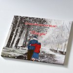 Déclaration personnalisée d'amour poésie lyrique je t'aime vieux couple marchant dans la neige affiche peinture sans cadre cadeau d'annive