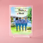 Personalizzato figlia madre migliore amore per sempre lago albero erba acrilico placca festa della mamma decorazioni casa