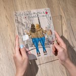 Personalizado Para Siempre Madre e Hija Parentesco Ciudad Acrílico Placa Cumpleaños Casa Decoración