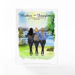 Placca acrilica personalizzata per l'anniversario di madre e figlia, ornamento per la scrivania