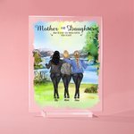 Placca acrilica personalizzata per l'anniversario di madre e figlia, ornamento per la scrivania