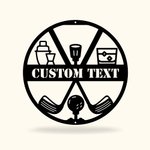 Personalized Golf Sign Metal Wall Art Decoroation for Golf Club Golfers Gift