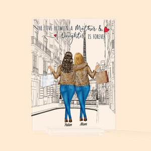 Personalisierte Geburtstags-Hausdekoration für Mutter und Tochter, Kinship City, Acryl-Plakette