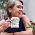 Mug Personnalisé avec Dessins Dinosaure et Noms Tasse Thème Grandmasaurus Nanasaurus Cadeau Fête des Mères pour Maman Grand-Mère