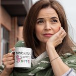 Mug Personnalisé avec Dessins Dinosaure et Noms Tasse Thème Grandmasaurus Nanasaurus Cadeau Fête des Mères pour Maman Grand-Mère