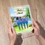 Personalizzato figlia madre migliore amore per sempre lago albero erba acrilico placca festa della mamma decorazioni casa