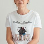 Personlig Mamma och Dotter Bästa Vän Hjärta T-shirt Födelsedag Basic T-shirt