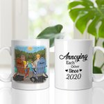 Personalized Annoying Each Other Couple Sitting By The Lake White Ceramic Mug Gifts for Couples Dishwasher and Microwave Safe