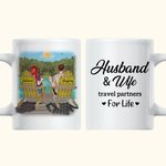 Personalizzato Partner di viaggio per la vita Marito e moglie Godetevi la vista Tazza in ceramica bianca Regalo per la coppia Tazza da caffè