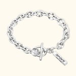 Bracelet en acier inoxydable de style Chunky à maillons surdimensionnés personnalisés