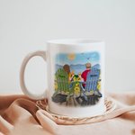 Personalized Enjoy the Sunflower Landscape Sunrise Couple White Ceramic Mug Valentine's Day Gift Coffee Mug Romantic Couple