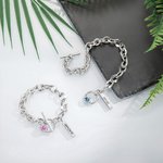 Bracelet en acier inoxydable de style Chunky à maillons surdimensionnés personnalisés