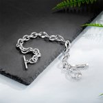 Bracelet en acier inoxydable de style Chunky à maillons surdimensionnés personnalisés