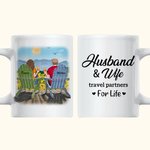 Personalized Enjoy the Sunflower Landscape Sunrise Couple White Ceramic Mug Valentine's Day Gift Coffee Mug Romantic Couple