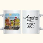 Personalizada Molesto Pareja Disfrutar de la Vista Girasol Silla Blanco Taza de Cerámica Regalo de San Valentín C-tipo de mango