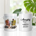 Personalisierter Urlaub, der sich gegenseitig ärgert, Liebespaar, genießen Sie die weiße Keramiktasse mit Bergblick, Geschenk für Freundin, spülmaschi