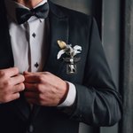 Personalized Pearl Wings Lapel Pin Brooch with Photo and Engraved Text for Wedding Memorial Gift for Bride Bridegroom