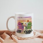 Personalizzato I Met You I Love You Coppia beve guardando il tramonto Tazza in ceramica bianca Regalo per il fidanzato Maniglia di tipo C