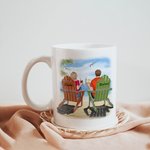 Personalisierte Reisepartner fürs Leben, romantisches Paar, Urlaub, Segelboote, weiße Keramiktasse, Valentinstagsgeschenk für Büro und Zuhause