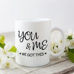 Personalized Couple Watching the Sunrise Lake You and Me White Ceramic Mug Boyfriend Gifts Coffee Mug