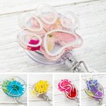 Personalized Acrylic Flower Badge Reel for Nurse Doctor Dentist Medical Workers