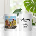 Personalizada Molesto Pareja Disfrutar de la Vista Girasol Silla Blanco Taza de Cerámica Regalo de San Valentín C-tipo de mango