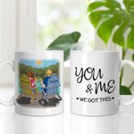 Personalized Couple Watching the Sunrise Lake You and Me White Ceramic Mug Boyfriend Gifts Coffee Mug
