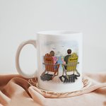 Personalisierter Urlaub, der sich gegenseitig ärgert, Liebespaar, genießen Sie die weiße Keramiktasse mit Bergblick, Geschenk für Freundin, spülmaschi