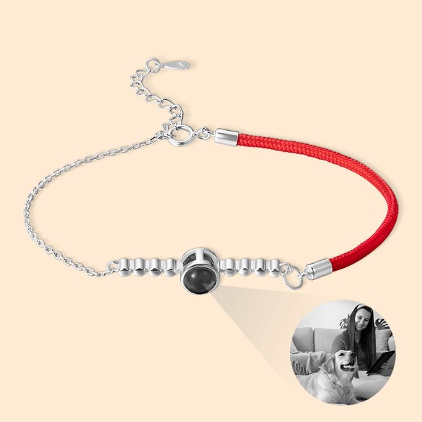 Gepersonaliseerde Micro-gekerfde Projectie Beeld Armband Verjaardag Valentijnsdag Verjaardagscadeau voor vriendin Vrouw Vrienden