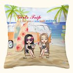 Personalisierte Sisters Forever Love Summer Vaction Drink Dekokissenbezug Jubiläum für Wohnzimmer