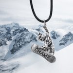 Personalizada Extreme Sports Snowboard Esquí Colgante Collar Deportes de Invierno Regalo para los amantes del esquí Adolescentes