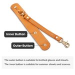 Personalized Leather Shawl Neckerchief Glove Holder with Initial for Her