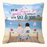 Personalizzato We're Sage and Hood Best Friends Throw Pillow Cover Regalo Bestie per le donne per il soggiorno