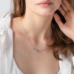 Gepersonaliseerde glimlach projectie foto Sterling zilveren ketting met kubieke zirkoon verjaardag Moederdag cadeau voor haar