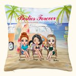 Personalizzato Surf Estate Paesaggio Mare Sorella Ragazze Amici Amore Lancio Cuscino Copertura Compleanno per il Soggiorno
