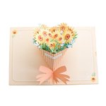 Personalised 3D Flower Greeting Card Carnation Sunflower Mother's Day Teacher's Day Gift