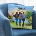 Personalized To the World You are a Mother but to Us You are the World Lakeside Vew Throw Pillow Cover Gift for Mom Bedroom Decor