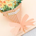 Personalised 3D Flower Greeting Card Carnation Sunflower Mother's Day Teacher's Day Gift