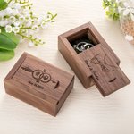 Personalized Wooden Wedding Ring Box for Proposal Engagement Anniversary Wedding Ceremony Ring Holder Rustic Moss Wedding Ring Box Couples Newlyweds