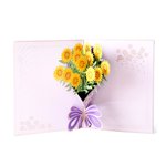 Personalised 3D Flower Greeting Card Carnation Sunflower Mother's Day Teacher's Day Gift