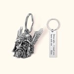 Personalized Odin Viking God Bells Ride Bell Biker Gift Good Luck Charm Key Chain Motorbike Keychain Jeep Keychain Gremlin Bells for Motorbike