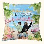 Personlig strandutsikt Kom bara ihåg om vi blir fångade jag är döv och du talar inte engelska kasta kuddeöverdrag vänskap gåva soffa dekor