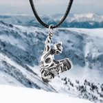 Personalizada Extreme Sports Snowboard Esquí Colgante Collar Deportes de Invierno Regalo para los amantes del esquí Adolescentes