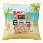 Gepersonaliseerd Best Friends Sisters Drink Surf Seaside Kussen Cover Best Friend Gift Home Decoration