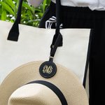 Weihnachtsstrumpf Monogramm-Hutclip, Anhänger für Reisetaschen, Rucksäcke, Geldbörsen, Handtaschen, Geschenke für Mädchen, Damen, Frauen