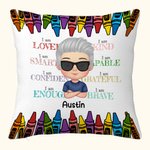 Crayones de Colores Personalizados Regalo de Vuelta al Cole Declaración Niño Imagen Funda Almohada Sofá Decoración