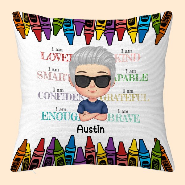 Crayones de Colores Personalizados Regalo de Vuelta al Cole Declaración Niño Imagen Funda Almohada Sofá Decoración