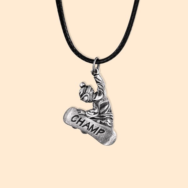 Personalizada Extreme Sports Snowboard Esquí Colgante Collar Deportes de Invierno Regalo para los amantes del esquí Adolescentes